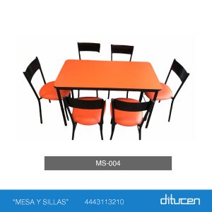 Mesa rectangular y silla para restaurante en San Luis Potosí