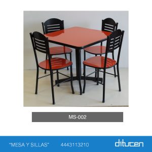 Mesa y silla para restaurante en San Luis Potosí